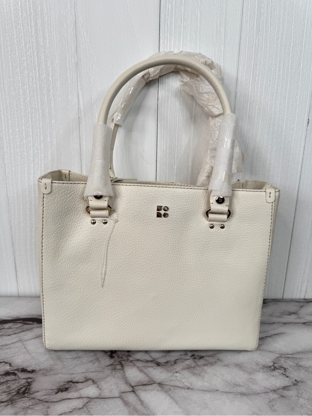 Kate Spade Wellesley Quinn Pebbled Leather Tote Bag - Off-White/Cream
